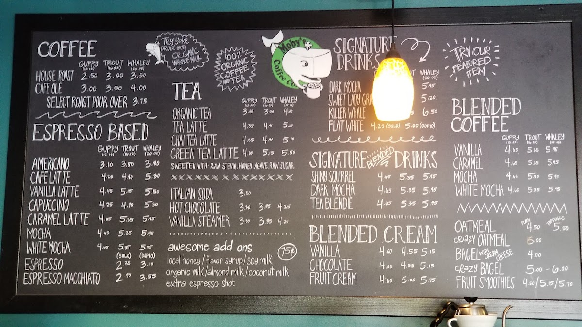 Menu Moby's Coffee & Tea Co.-1